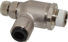 Legris - 3/8" Tube OD x 3/8" NPT Metal Flow Control Regulator - 0 to 145 psi & Treated Brass Material - Apex Tool & Supply