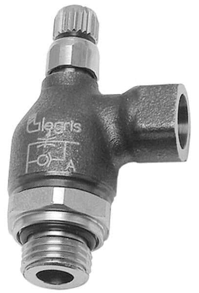 Legris - 3/8" BSPP Mini Swivel Flow Control Regulator - 0 to 145 psi, Treated Brass Material & Buna Nitrile O-Ring - Apex Tool & Supply