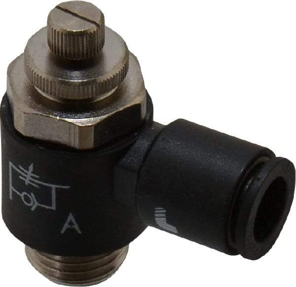 Legris - 8mm Tube OD x 1/4" BSPP Miniature Flow Control Regulator - 0 to 145 psi & Nylon Material - Apex Tool & Supply