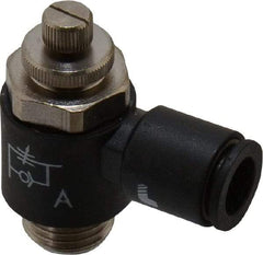 Legris - 8mm Tube OD x 1/4" BSPP Miniature Flow Control Regulator - 0 to 145 psi & Nylon Material - Apex Tool & Supply