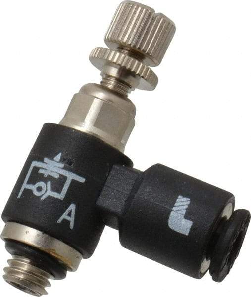Legris - 1/8" OD x 10-32 UNF Miniature Flow Control Regulator - 0 to 145 psi & Nylon Material - Apex Tool & Supply