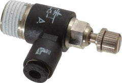 Legris - 1/8" OD x 1/8" NPT Miniature Flow Control Regulator - 0 to 145 psi & Nylon Material - Apex Tool & Supply