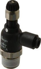 Legris - 5/32" Tube OD x 1/4 Male NPT Compact Meter Out Flow Control Valve - 14.5 to 145 psi, Nylon - Apex Tool & Supply