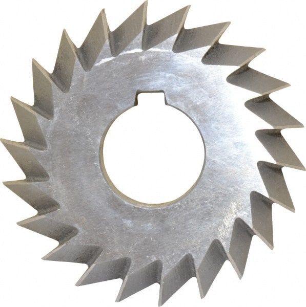 Value Collection - 3° 3" Cut Diam, 5/8" Cut Width, 1" Arbor, High Speed Steel Double-Angle Cutter - Apex Tool & Supply