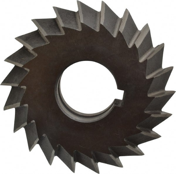 Value Collection - 3° 3" Cut Diam, 3/4" Cut Width, 1" Arbor, High Speed Steel Double-Angle Cutter - Apex Tool & Supply