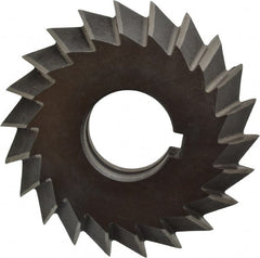 Value Collection - 3° 3" Cut Diam, 3/4" Cut Width, 1" Arbor, High Speed Steel Double-Angle Cutter - Apex Tool & Supply