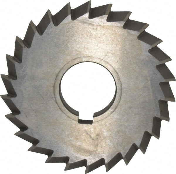 Value Collection - 4° 4" Cut Diam, 1/2" Cut Width, 1-1/4" Arbor, High Speed Steel Double-Angle Cutter - Apex Tool & Supply