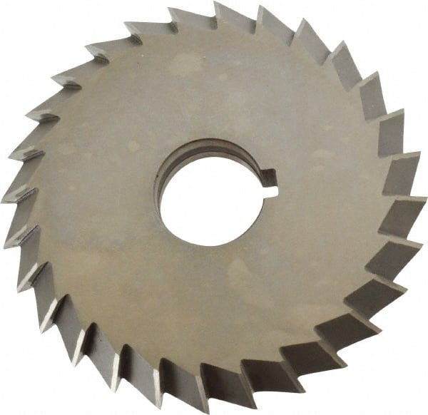 Value Collection - 5° 5" Cut Diam, 3/4" Cut Width, 1-1/4" Arbor, High Speed Steel Double-Angle Cutter - Apex Tool & Supply