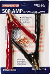 Associated Equipment - 500 Amp Booster Cable Clamp - 1 Black & 1 Red - Apex Tool & Supply