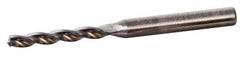 Kennametal - 0.4213" 130° Solid Carbide Jobber Drill - TiAlN Finish, Right Hand Cut, Spiral Flute, Straight Shank, 4.646" OAL, Standard Point - Apex Tool & Supply