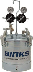Binks - Paint Sprayer Pressure Tank - 2.8 Gallon ASME with 2 Regulators, Compatible with Air Operated Spray Guns - Apex Tool & Supply