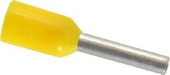 ACI - 18 AWG, Partially Insulated, Crimp Electrical Wire Ferrule - 8mm Long x 1.7mm Diameter Pin, 14.4mm Overall Length - Apex Tool & Supply