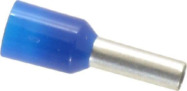 ACI - 14 AWG, Partially Insulated, Crimp Electrical Wire Ferrule - 8mm Long x 2.6mm Diameter Pin, 15mm Overall Length - Apex Tool & Supply