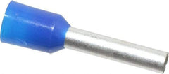 ACI - 14 AWG, Partially Insulated, Crimp Electrical Wire Ferrule - 12mm Long x 2.6mm Diameter Pin, 19mm Overall Length - Apex Tool & Supply