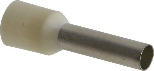 ACI - 8 AWG, Partially Insulated, Crimp Electrical Wire Ferrule - 18mm Long x 4.9mm Diameter Pin, 27-1/2mm Overall Length - Apex Tool & Supply