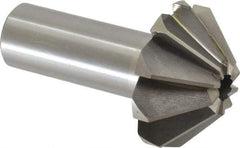 Interstate - 1-5/8" Large x 5/8" Small Diam, 11/16" Width of Cut, 90° Included Angle, Cobalt Face Angle Cutter - 3/4" Shank Diam, 2-11/16" Overall Length, Weldon Flat - Apex Tool & Supply