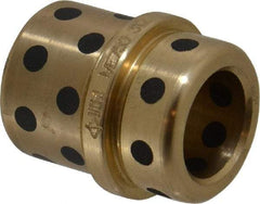 Dayton Lamina - 3/4" ID, 1-1/2" OAL, Die & Mold Shoulder Ejector Bushing - Press-Fit, Self-Lubricating, 1.1255" Body Diam, 1.302" Collar OD, 1" Above Collar, 1/2" Under Collar - Apex Tool & Supply