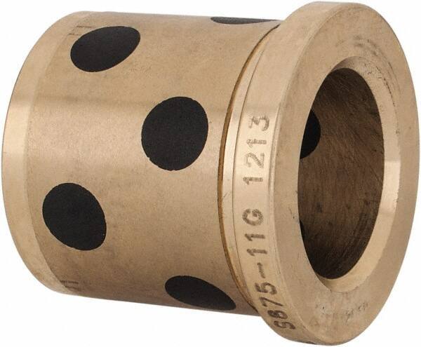 Dayton Lamina - 7/8" ID x 1-3/8" OAL, Aluminum Bronze, Die & Mold Shoulder Bushing - Shoulder, 1-1/4" Bottom OD, 1-1/4" Top OD, 1.43" Collar OD, 1-3/16" Above Collar - Apex Tool & Supply