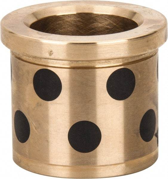 Dayton Lamina - 1" ID x 1-3/8" OAL, Aluminum Bronze, Die & Mold Shoulder Bushing - Shoulder, 1-3/8" Bottom OD, 1-3/8" Top OD, 1.55" Collar OD, 1-3/16" Above Collar - Apex Tool & Supply