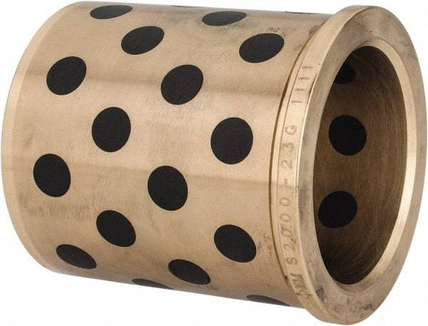 Dayton Lamina - 2" ID x 2-7/8" OAL, Aluminum Bronze, Die & Mold Shoulder Bushing - Shoulder, 2-1/2" Bottom OD, 2-1/2" Top OD, 2.68" Collar OD, 2-11/16" Above Collar - Apex Tool & Supply