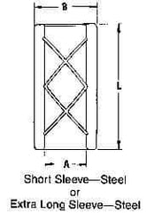 Dayton Lamina - 1-3/4" ID, 3" OAL, Steel, Extra Long, Die & Mold Solid Sleeve - 2-1/4" OD - Apex Tool & Supply