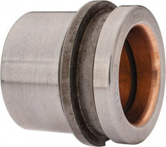 Dayton Lamina - 1-1/2" ID x 2" OAL, Steel, Bronze Plated Die & Mold Shoulder Bushing - Short Shoulder, 2.19" Bottom OD, 2" Top OD, 2.345" Collar OD, 13/16" Under Collar, 1-3/16" Above Collar - Apex Tool & Supply