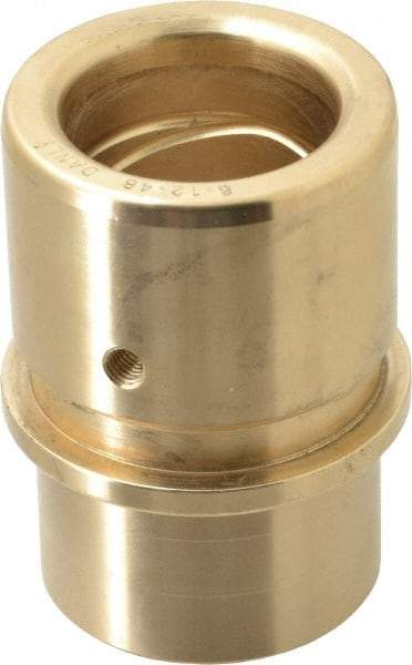 Dayton Lamina - 1-1/2" ID x 3-3/16" OAL, Bronze, Die & Mold Shoulder Bushing - Shoulder, 2.19" Bottom OD, 2" Top OD, 2.345" Collar OD, 2" Under Collar, 1-3/16" Above Collar - Apex Tool & Supply