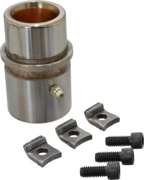 Dayton Lamina - 1-1/4" ID x 3-1/8" OAL, Steel, Bronze Plated Die & Mold Shoulder Bushing - Shoulder, 1.94" Bottom OD, 1-3/4" Top OD, 2.095" Collar OD, 2" Under Collar, 1-1/8" Above Collar - Apex Tool & Supply