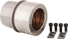 Dayton Lamina - 2-1/2" ID x 4-3/8" OAL, Steel, Bronze Plated Die & Mold Shoulder Bushing - Shoulder, 3.659" Bottom OD, 3-1/4" Top OD, 3.814" Collar OD, 2-1/2" Under Collar, 1-7/8" Above Collar - Apex Tool & Supply