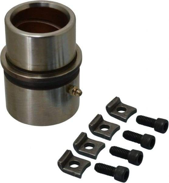 Dayton Lamina - 1-3/4" ID x 4-3/8" OAL, Steel, Bronze Plated Die & Mold Shoulder Bushing - Extra Long Shoulder, 2-1/2" Bottom OD, 2-1/4" Top OD, 2.658" Collar OD, 3" Under Collar, 1-3/8" Above Collar - Apex Tool & Supply