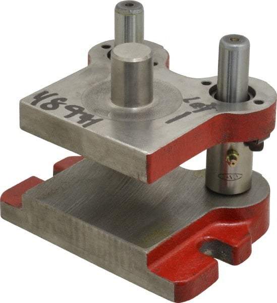 Anchor Danly - 5" Guide Post Length, 1" Die Holder Thickness, 5" Radius, Kick Press Semi Steel Die Set - 6" Overall Width x 4-11/16" Overall Depth - Apex Tool & Supply