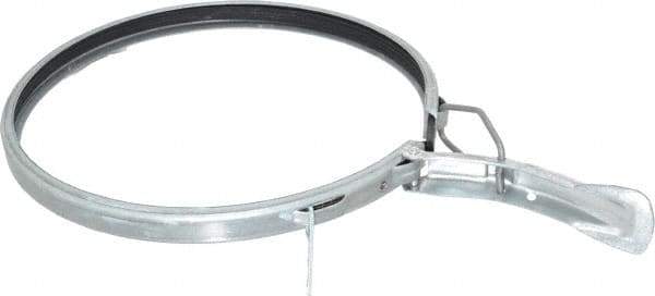 Made in USA - 8" ID Galvanized Duct Clamp with PVC Seal - Apex Tool & Supply