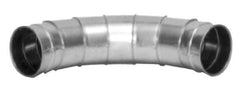 Made in USA - 10" ID Galvanized Duct Fitting - 22-1/4" Long, 22 Gage - Apex Tool & Supply