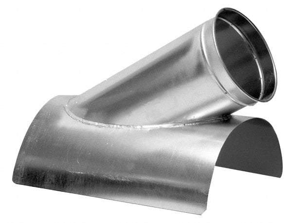 Made in USA - 6-5" ID Galvanized Duct In-Cut - 15" Long, 24 to 20 Gage - Apex Tool & Supply