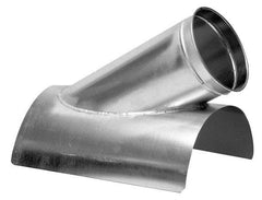 Made in USA - 6-5" ID Galvanized Duct In-Cut - 15" Long, 24 to 20 Gage - Apex Tool & Supply