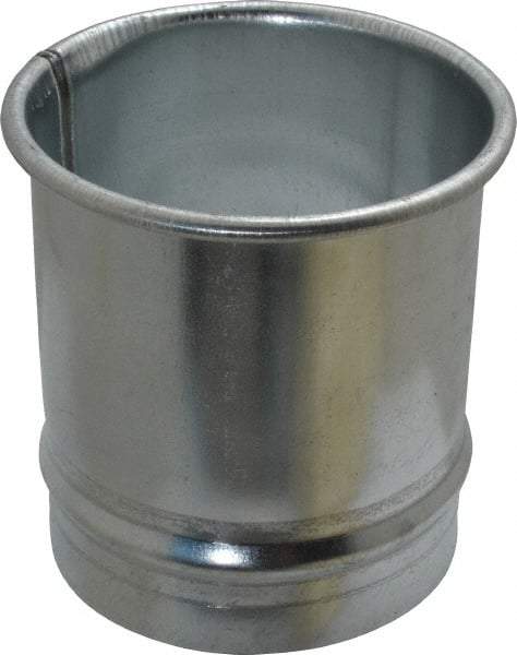 Made in USA - 4" ID Galvanized Duct Hose Adapter - 4" Long, 24 Gage - Apex Tool & Supply