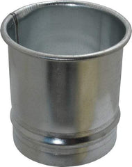 Made in USA - 4" ID Galvanized Duct Hose Adapter - 4" Long, 24 Gage - Apex Tool & Supply