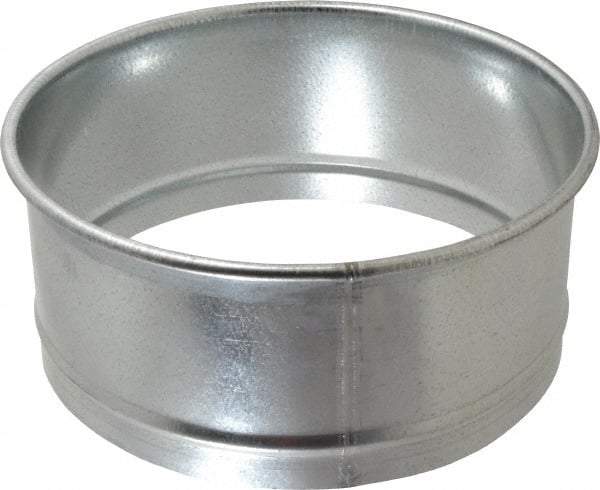 Made in USA - 10" ID Galvanized Duct Hose Adapter - 4" Long, 22 Gage - Apex Tool & Supply
