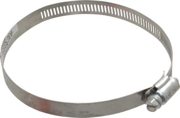 Made in USA - 4-1/2" ID Stainless Steel Duct Hose Clamp - 1/2" Long - Apex Tool & Supply