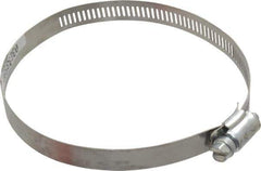 Made in USA - 4-1/2" ID Stainless Steel Duct Hose Clamp - 1/2" Long - Apex Tool & Supply