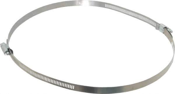 Made in USA - 8-1/2" ID Stainless Steel Duct Hose Clamp - 1/2" Long - Apex Tool & Supply