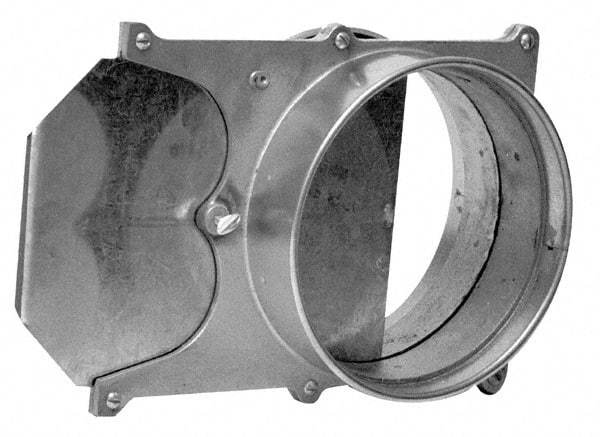 Made in USA - 10" ID Galvanized Duct Blast Gate - 14.37" Long, 24 Gage - Apex Tool & Supply