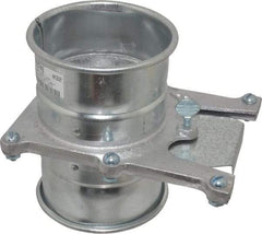Made in USA - 4" ID Galvanized Duct Blast Gate - 7" Long, 24 Gage - Apex Tool & Supply