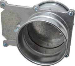 Made in USA - 5" ID Galvanized Duct Blast Gate - 8-1/4" Long, 24 Gage - Apex Tool & Supply