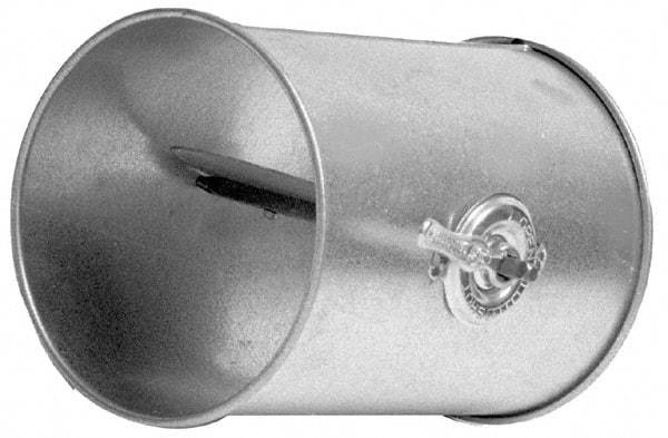 Made in USA - 10" ID Galvanized Duct Butterfly Valve - 13" Long, 22 Gage - Apex Tool & Supply