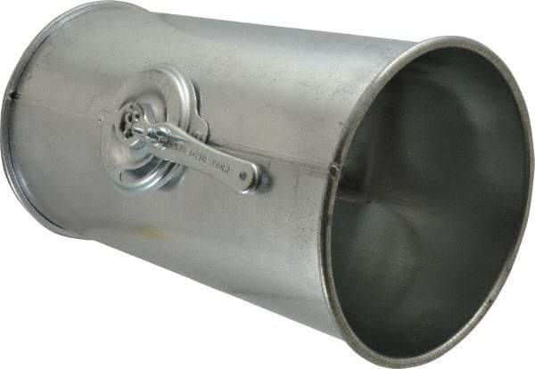 Made in USA - 6" ID Galvanized Duct Butterfly Valve - 8" Long, 24 Gage - Apex Tool & Supply
