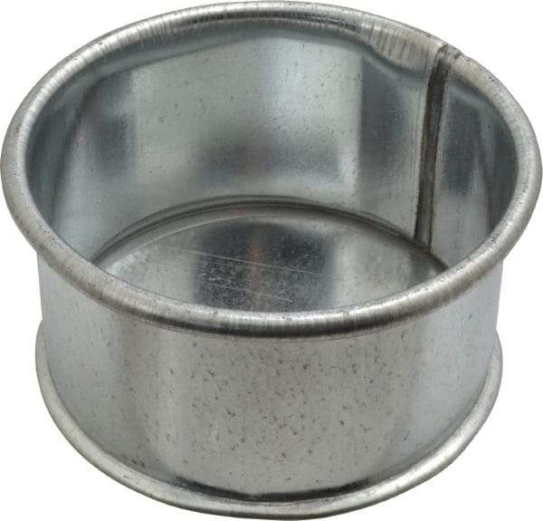 Made in USA - 4" ID Galvanized Duct End Cap - 2" Long, 24 Gage - Apex Tool & Supply