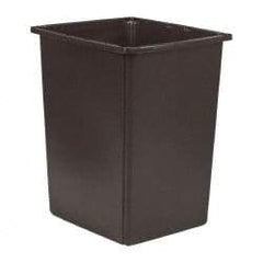 Rubbermaid - 56 Gal Brown Rectangle Trash Can - Polyethylene, 31-1/8" High x 25-1/2" Long x 22-3/4" Wide - Apex Tool & Supply