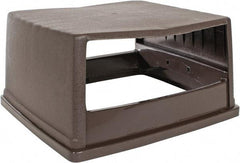 Rubbermaid - Rectangle Lid for Use with 56 Gal Rectangular Trash Cans - Brown, Polyethylene, For Glutton Trash Cans - Apex Tool & Supply