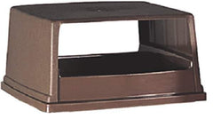Rubbermaid - Rectangle Lid for Use with 56 Gal Rectangular Trash Cans - Brown, Polyethylene, For Glutton Trash Cans - Apex Tool & Supply